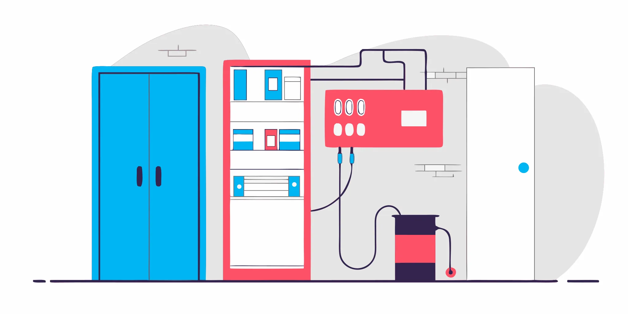Home electrical system panel and circuit breakers