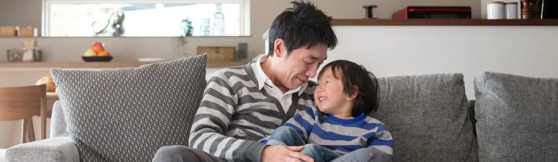 Happy family using electrical financing