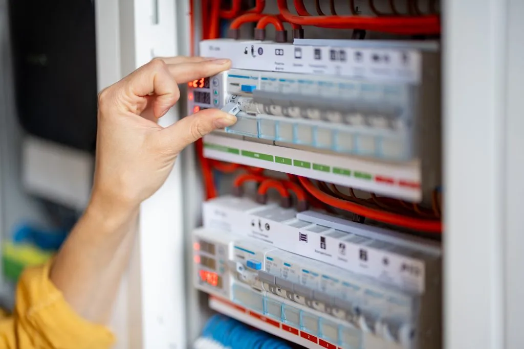 Close-up of electrical panel