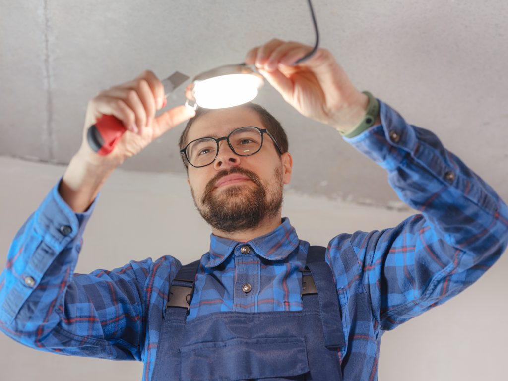 Residential lighting repair and maintenance work